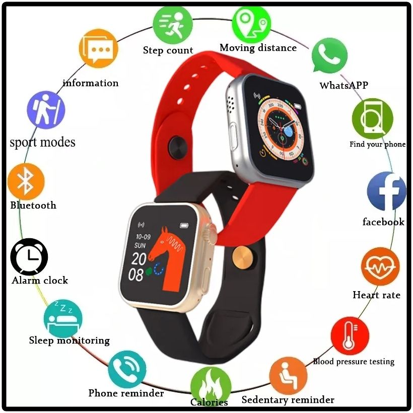 D20 Ultra smart watch USB charging instructions
