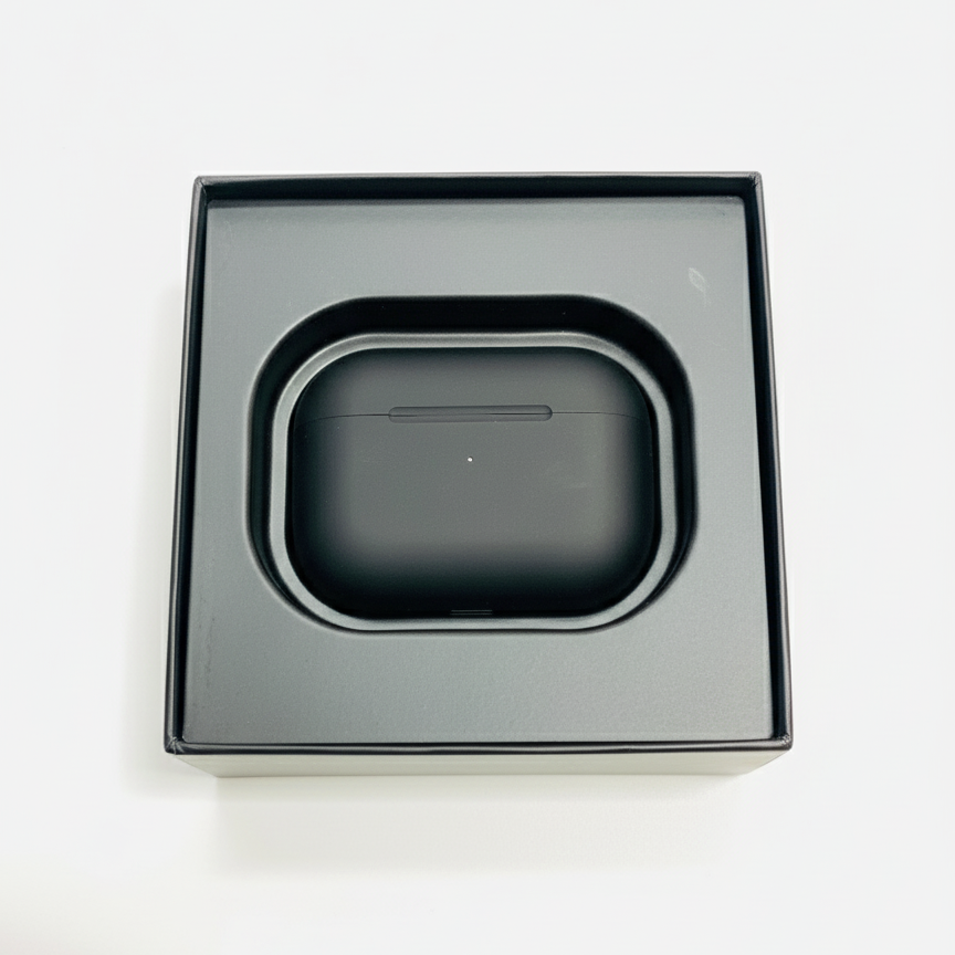 Black Pro 2 earbuds lifestyle render