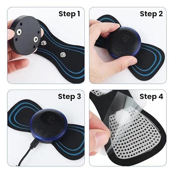 EMS muscle stimulator used for back relaxation