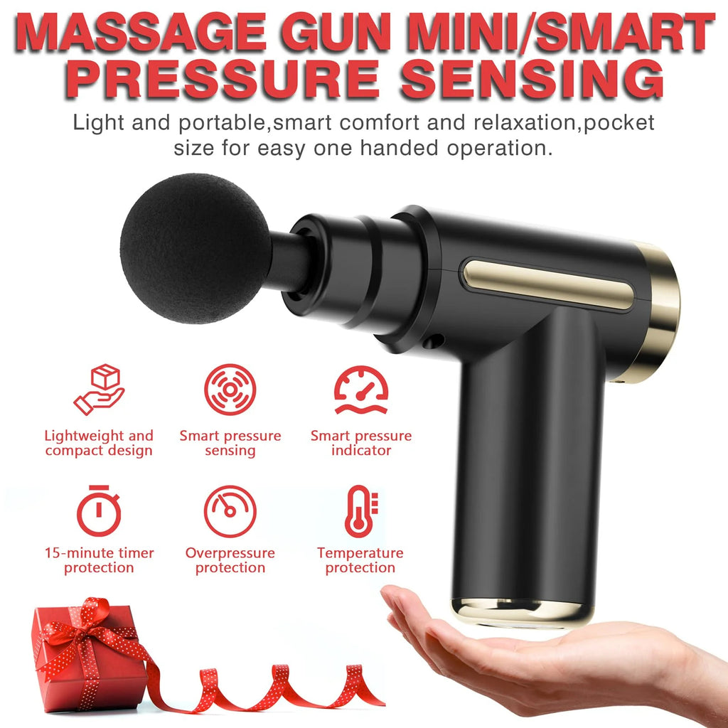 Massage gun with quiet motor and portable design
