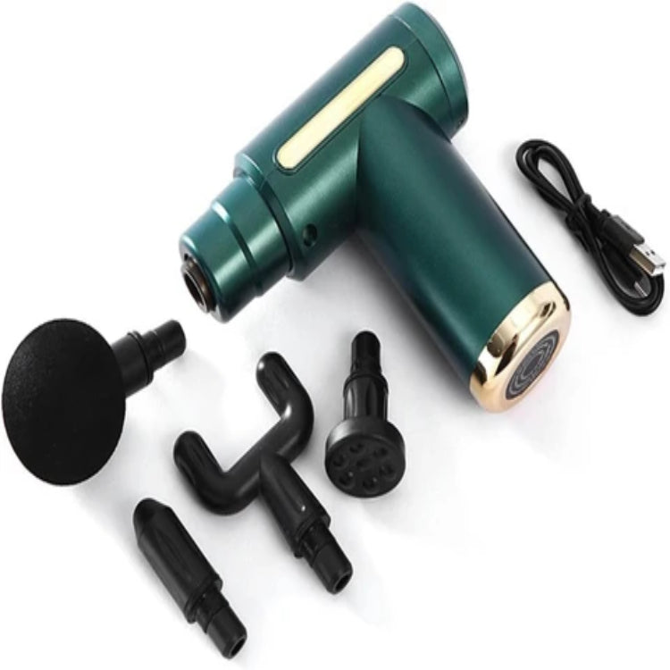 Rechargeable massage gun used for targeted muscle massage