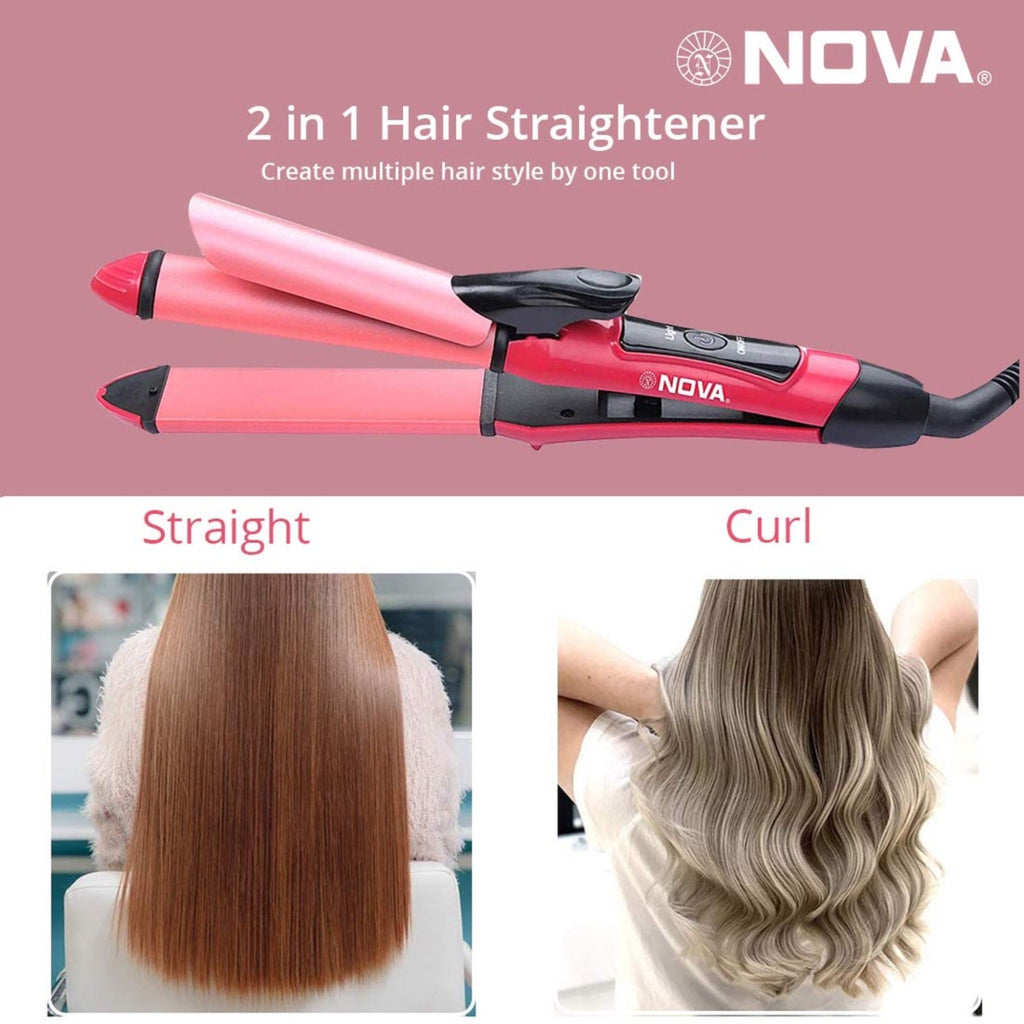 Nova 2-in-1 Hair Straightener & Curler