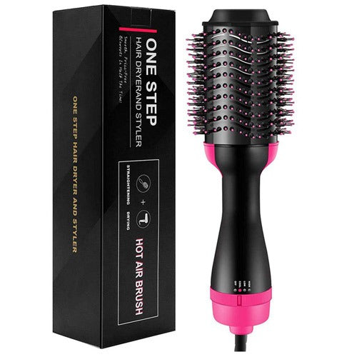 4-in-1 One Step Hot Air Brush Hair Dryer & Styler – Drying, Straightening, Volumizing & Curling Brush