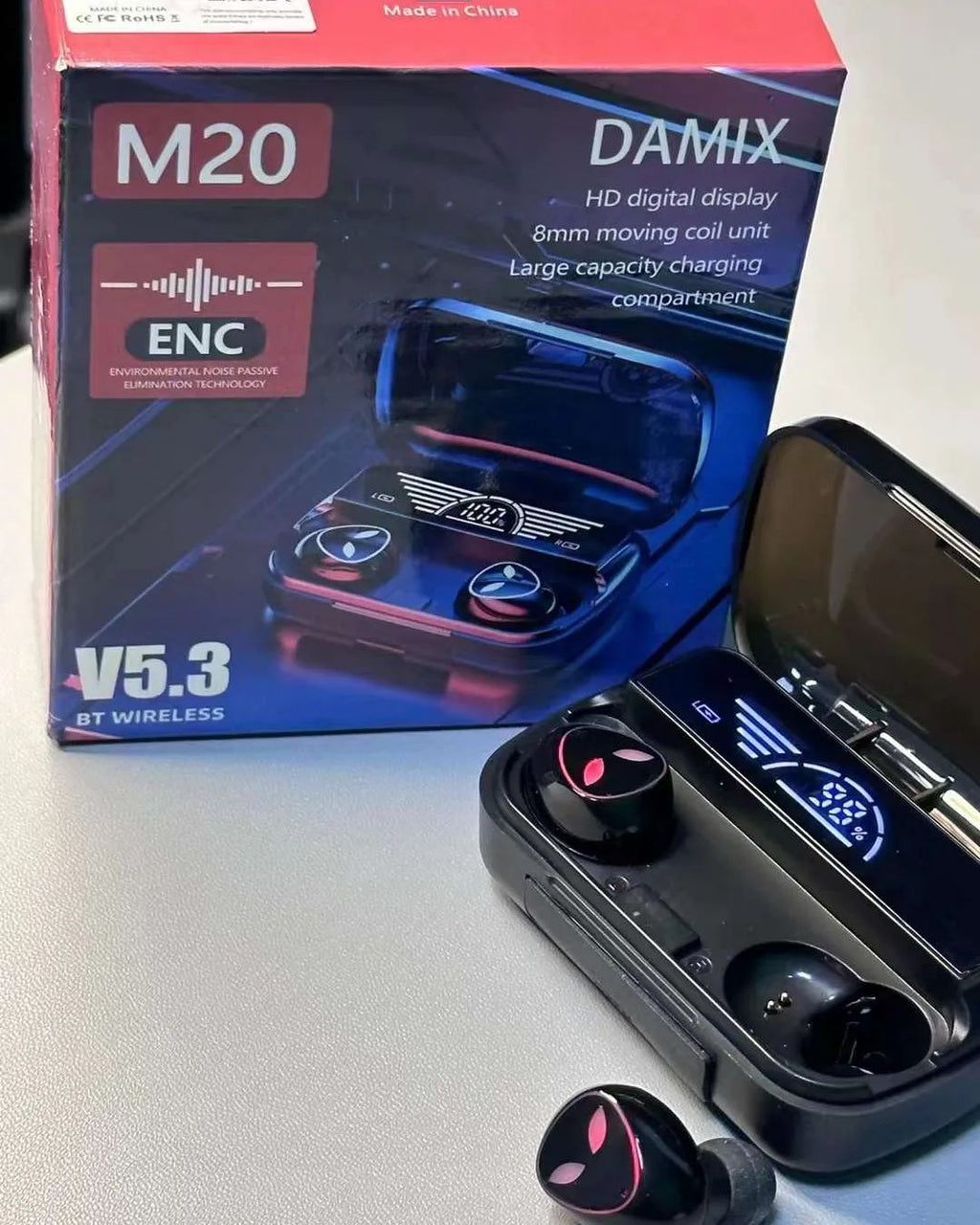 M20 TWS Wireless Earbuds – Bluetooth 5.3 with Noise Cancelling
