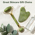 Jade Roller & Gua Sha Set — Natural Skincare Facial Massage Tool