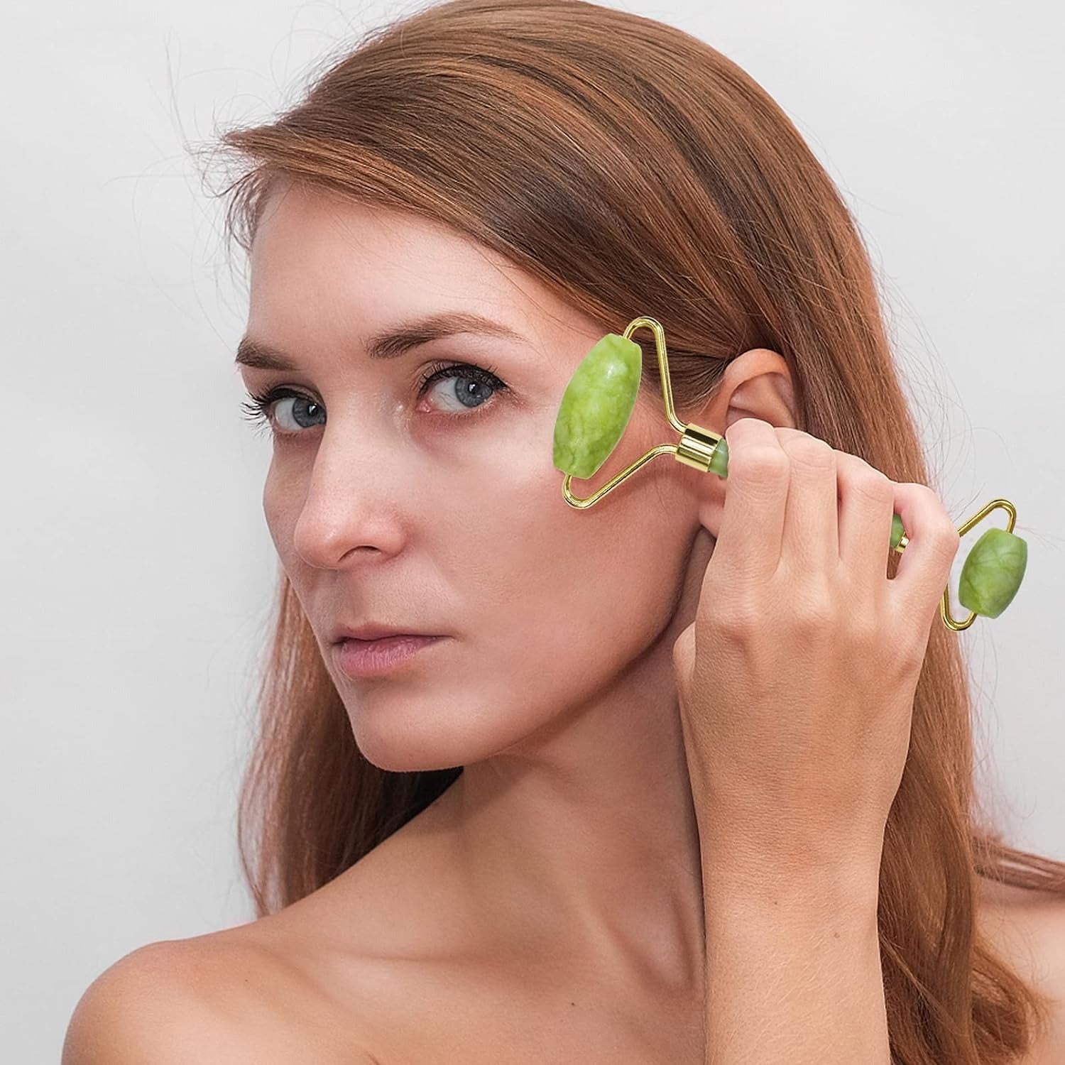 Jade Roller & Gua Sha Set — Natural Skincare Facial Massage Tool
