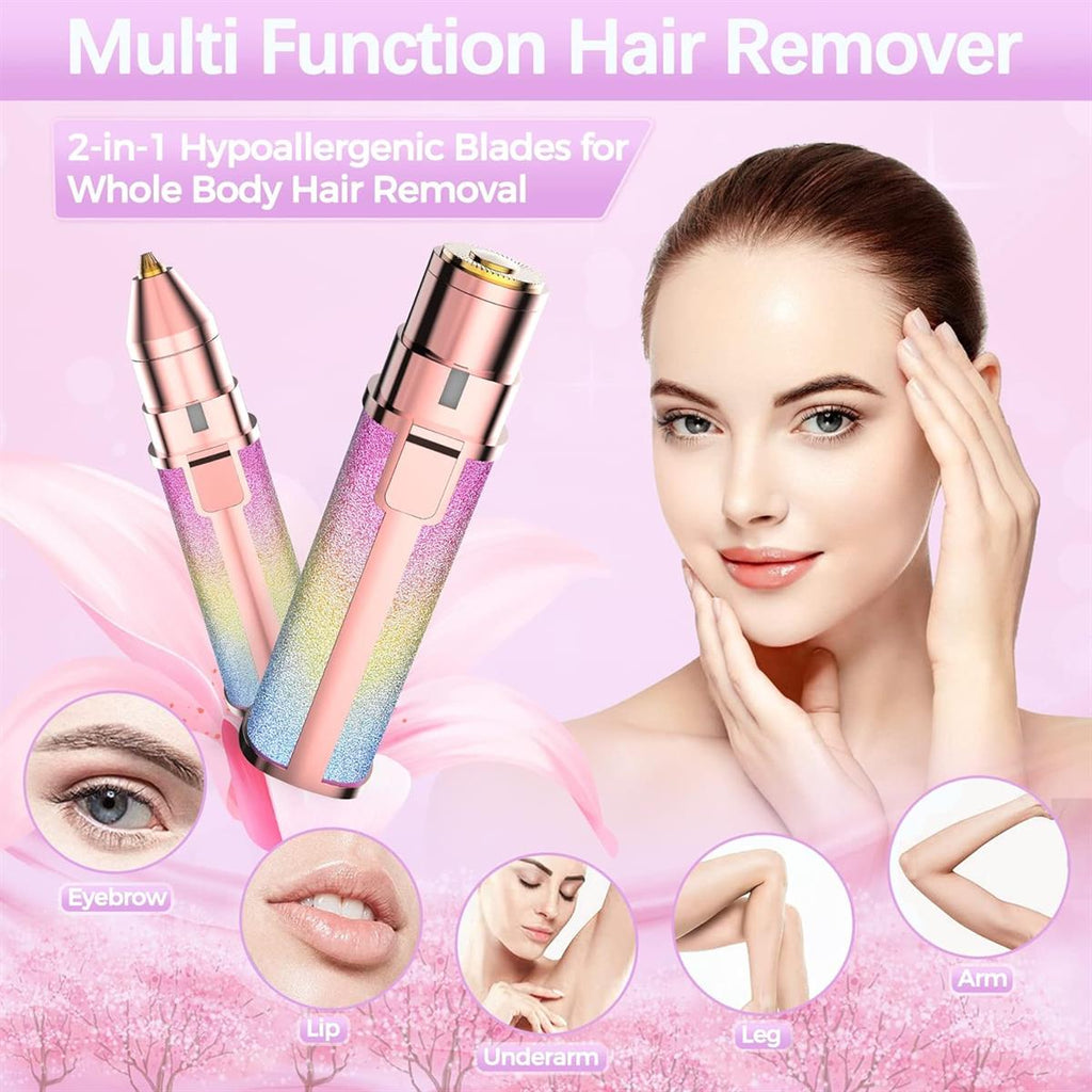 2-in-1 Eyebrow Trimmer & Face Hair Remover — Rechargeable