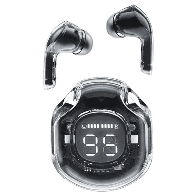 Air 39 transparent purple earbuds unbounded vision promotional