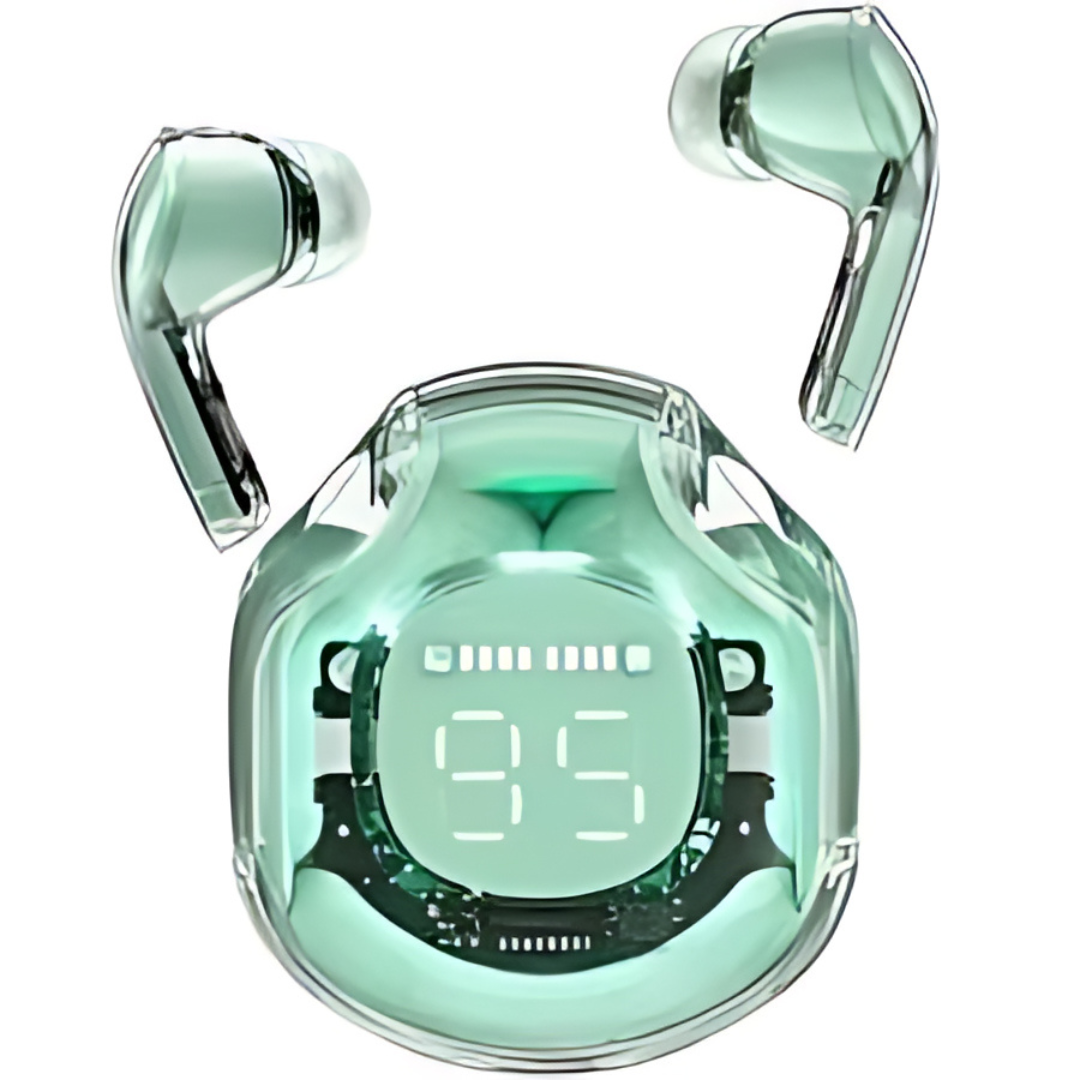 Air 39 transparent earbuds multiple colors blue pink black