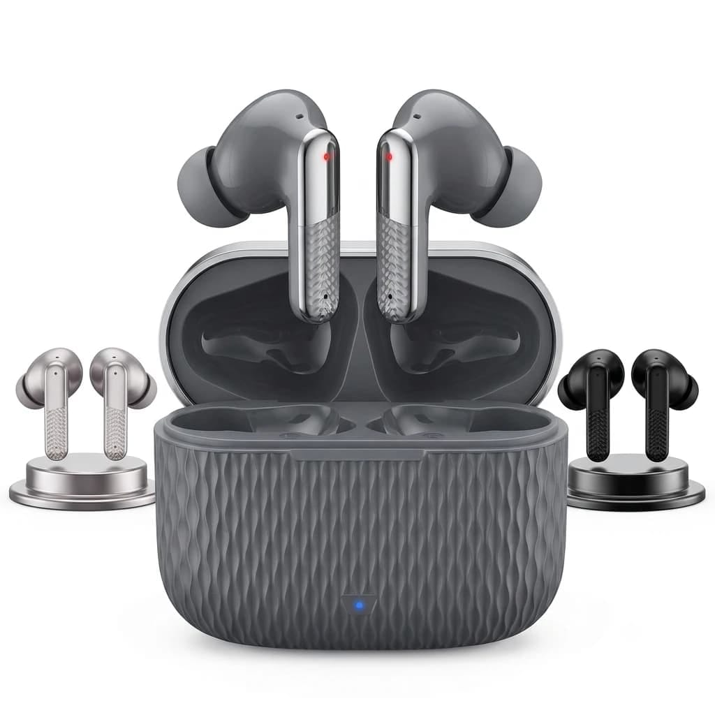 Buds Pro 5 features - precision texture, noise canceling, intelligent charging