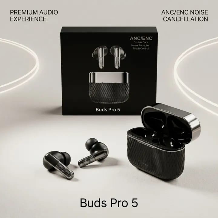 Buds Pro 5 Wireless Earbuds in grey color variants