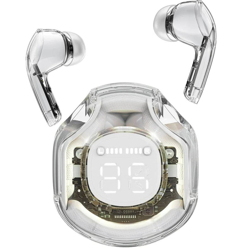 Air 39 transparent earbuds features infographic