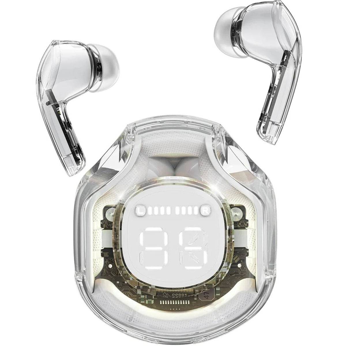 Air 39 transparent earbuds features infographic