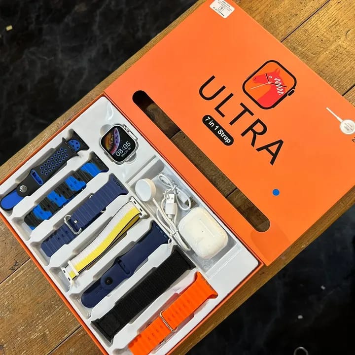 I20 Ultra Max 10-in-1 smart watch set with multiple straps