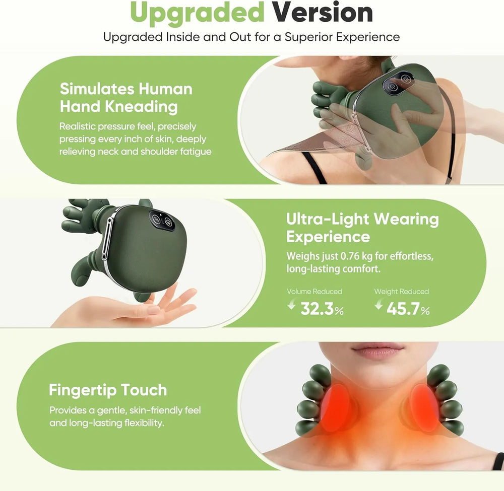 Electric Full Body Relaxation Finger Massager with Heat & Deep Kneading