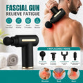 Massage gun with four replacement heads for different muscle groups