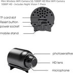 X5 Mini WiFi Security Camera with 1080p HD & Night Vision