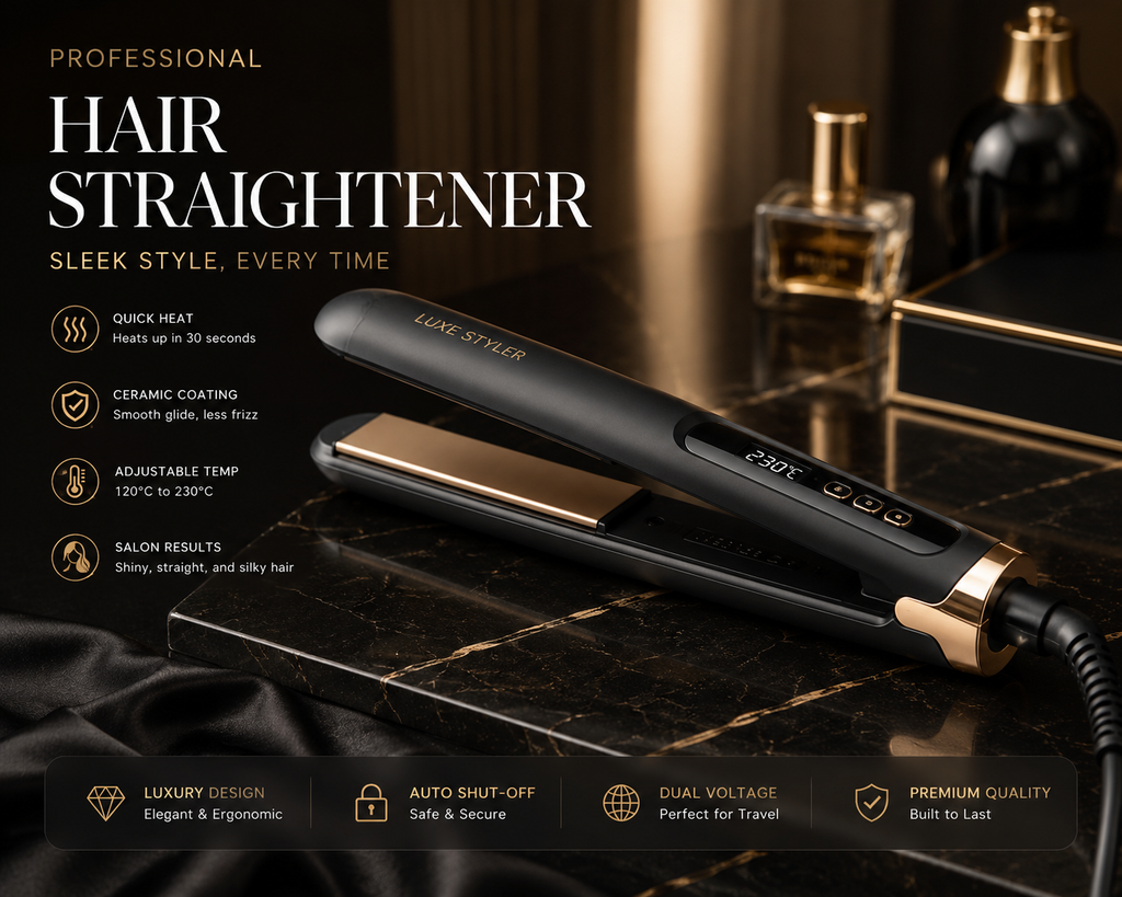 2-in-1 Professional Hair Straightener