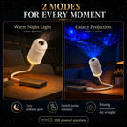 Mini USB Galaxy Projector & Warm Night Light with 6 Slides