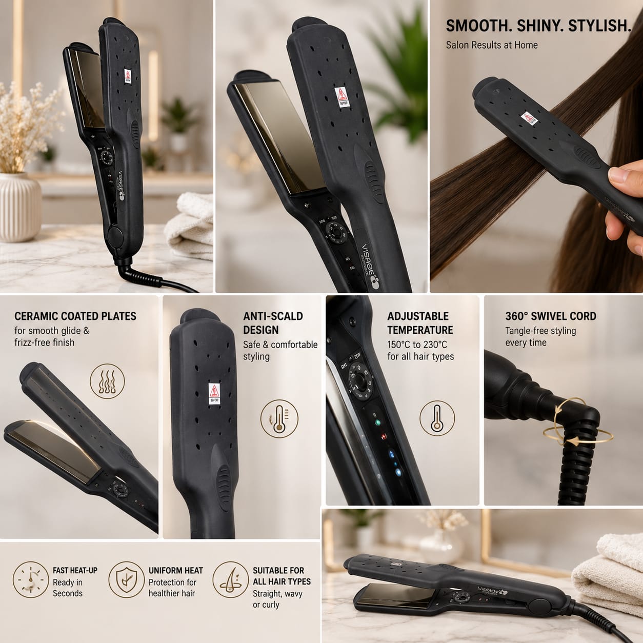 2-in-1 Professional Hair Straightener
