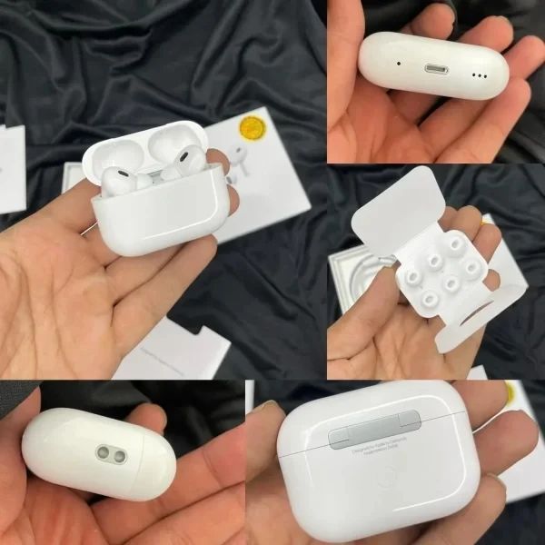 Apple Airpod Pro 2 White Bluetooth 5.3 Noise-Cancelling Earbuds with Charging Case