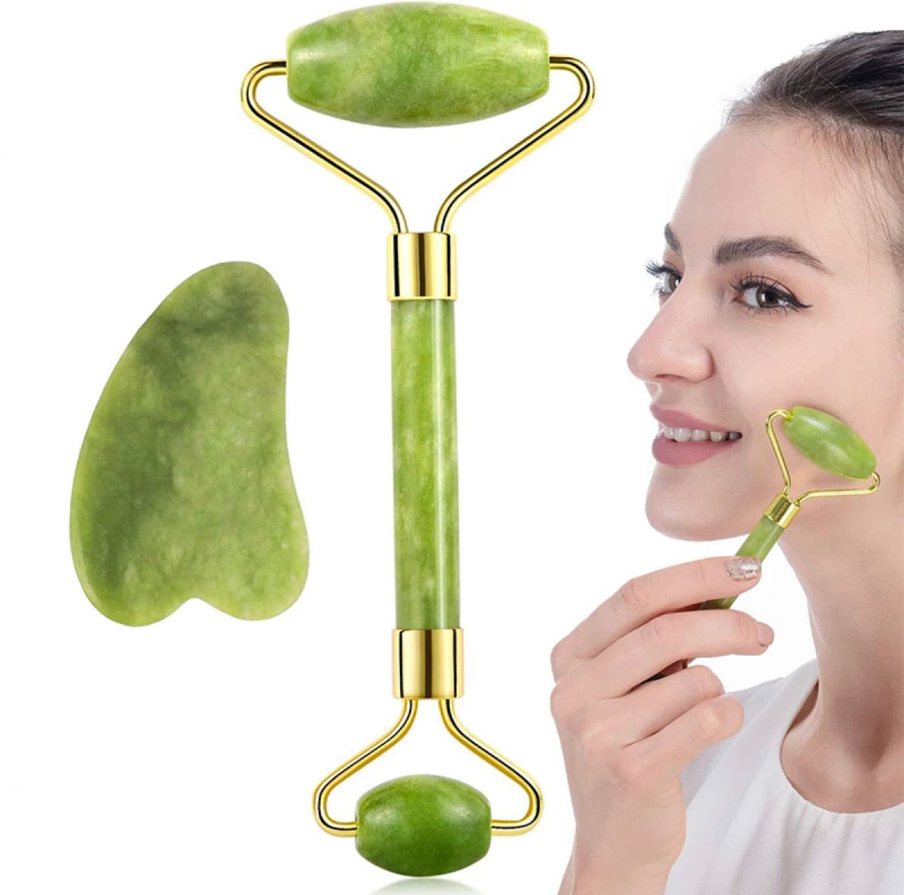 Navoria Ultimate Facial Trio | Jade + Ice + Derma Roller — Pack of 3