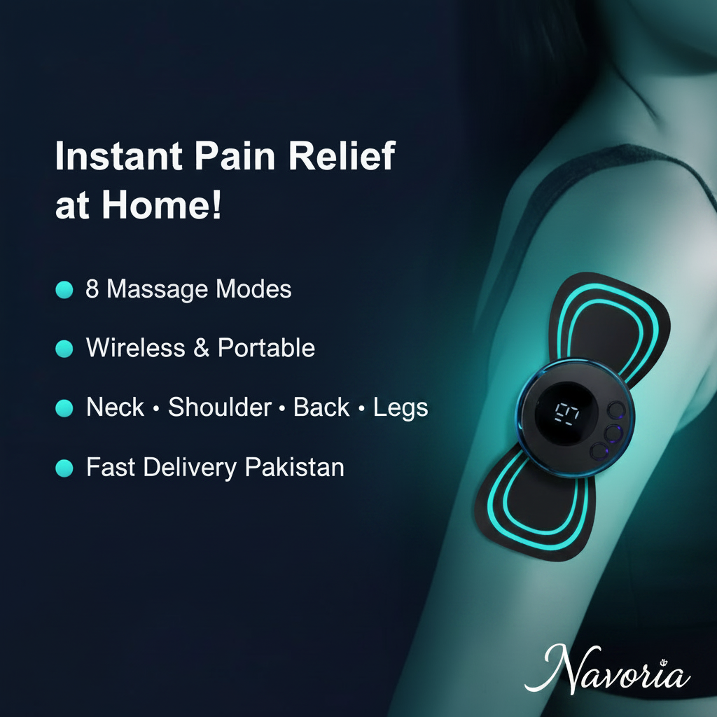 Portable EMS Mini Massager Patch — Instant Pain Relief for Neck, Back & Full Body