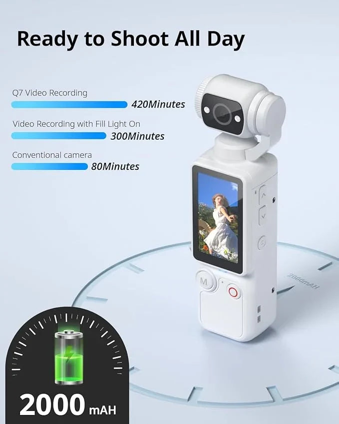 4K Handheld Gimbal Camera for Travel & Vlogging