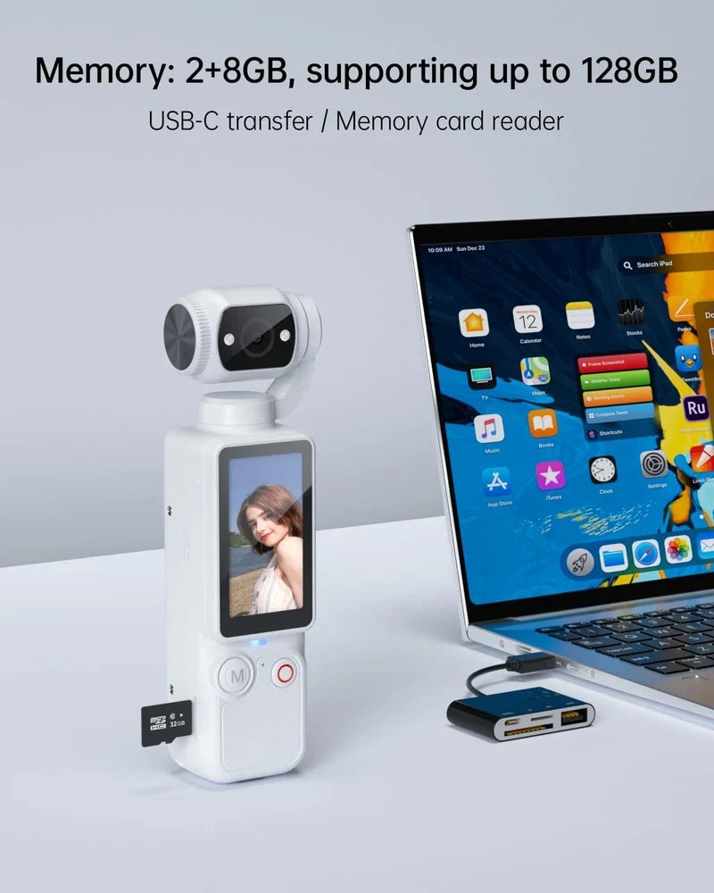 4K Handheld Gimbal Camera for Travel & Vlogging