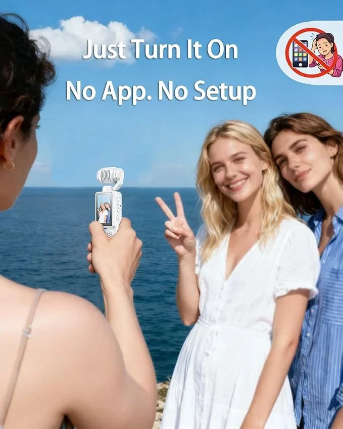 4K Handheld Gimbal Camera for Travel & Vlogging