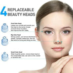 Pore vacuum promotional illustration of interchangeable suction heads