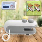 USB-rechargeable two-in-one bag sealer and cutter