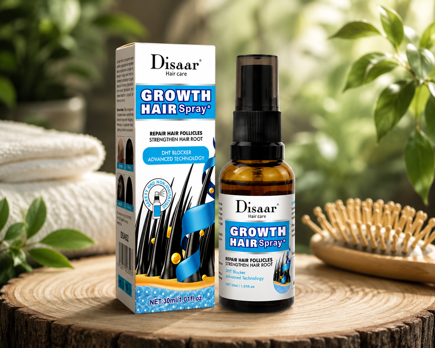 Ginseng Root Hair Growth Spray — Anti Hair Loss | Vegan | Leave-In Treatment | 30ml